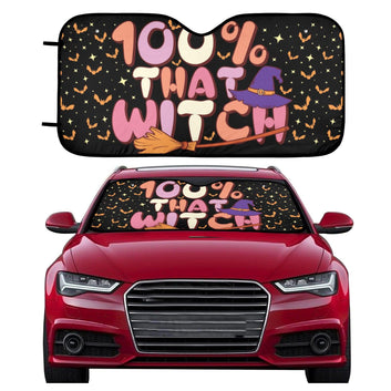 Broom Witch Car Sun Shade