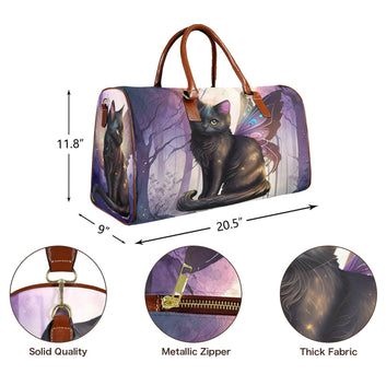 Gothic Black Cat Travel Bag-MoonChildWorld