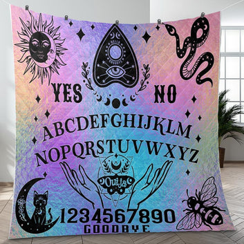 Witch Ouija board Quilt blanket
