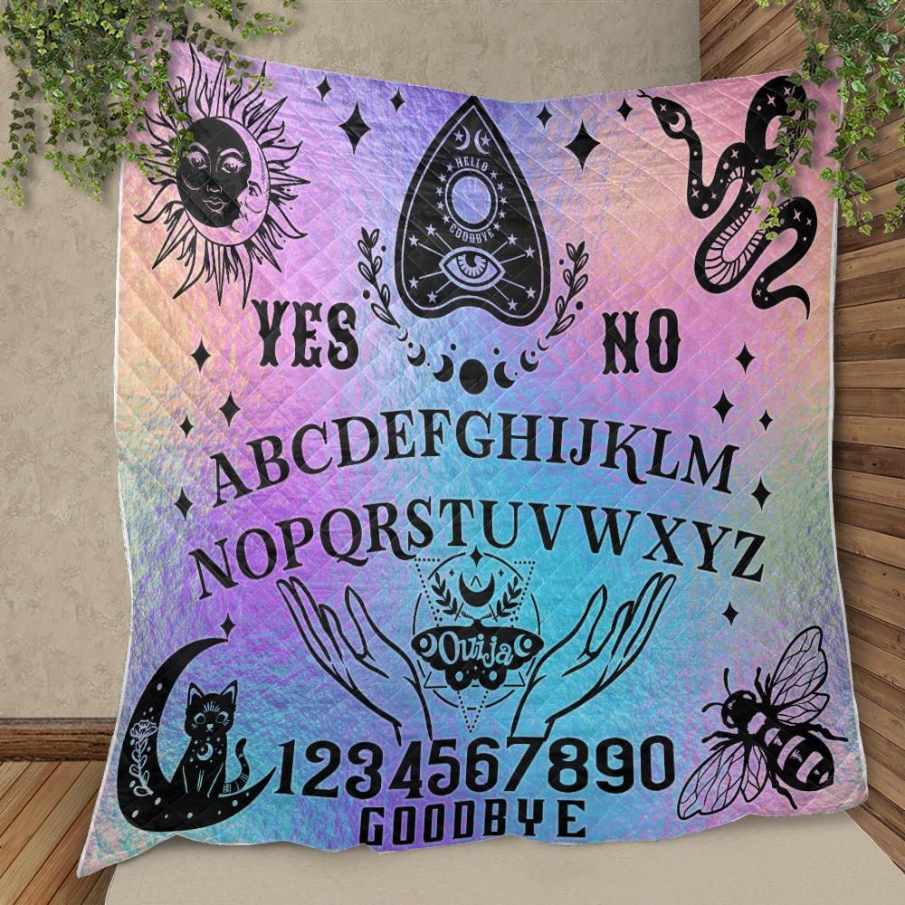 Witch Ouija board Quilt blanket