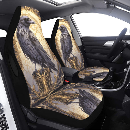 Gothic Crow Black Raven Car Seat Covers-MoonChildWorld