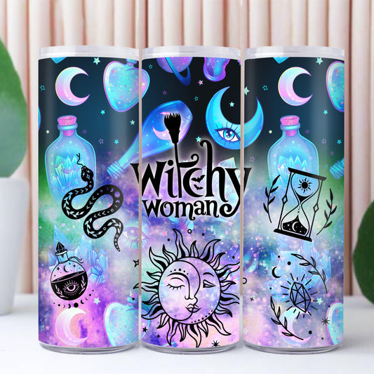 Witchy Woman Halloween Skinny Tumbler