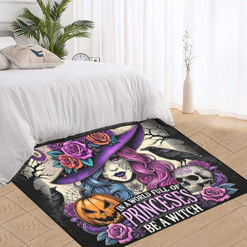 Be A Witch Area Rug Gothic Witch Carpet for Halloween-MoonChildWorld