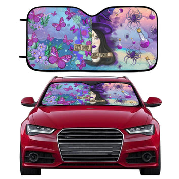 Halloween Spooky Witch Car Sun Shade-MoonChildWorld