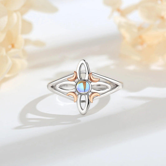 925 Sterling Silver Witchcraft Celtic Knot Witch Ring Wicca Pagan Jewelry Protection Amulet-MoonChildWorld