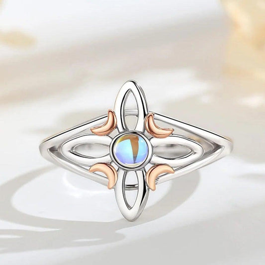 925 Sterling Silver Witchcraft Celtic Knot Witch Ring Wicca Pagan Jewelry Protection Amulet-MoonChildWorld