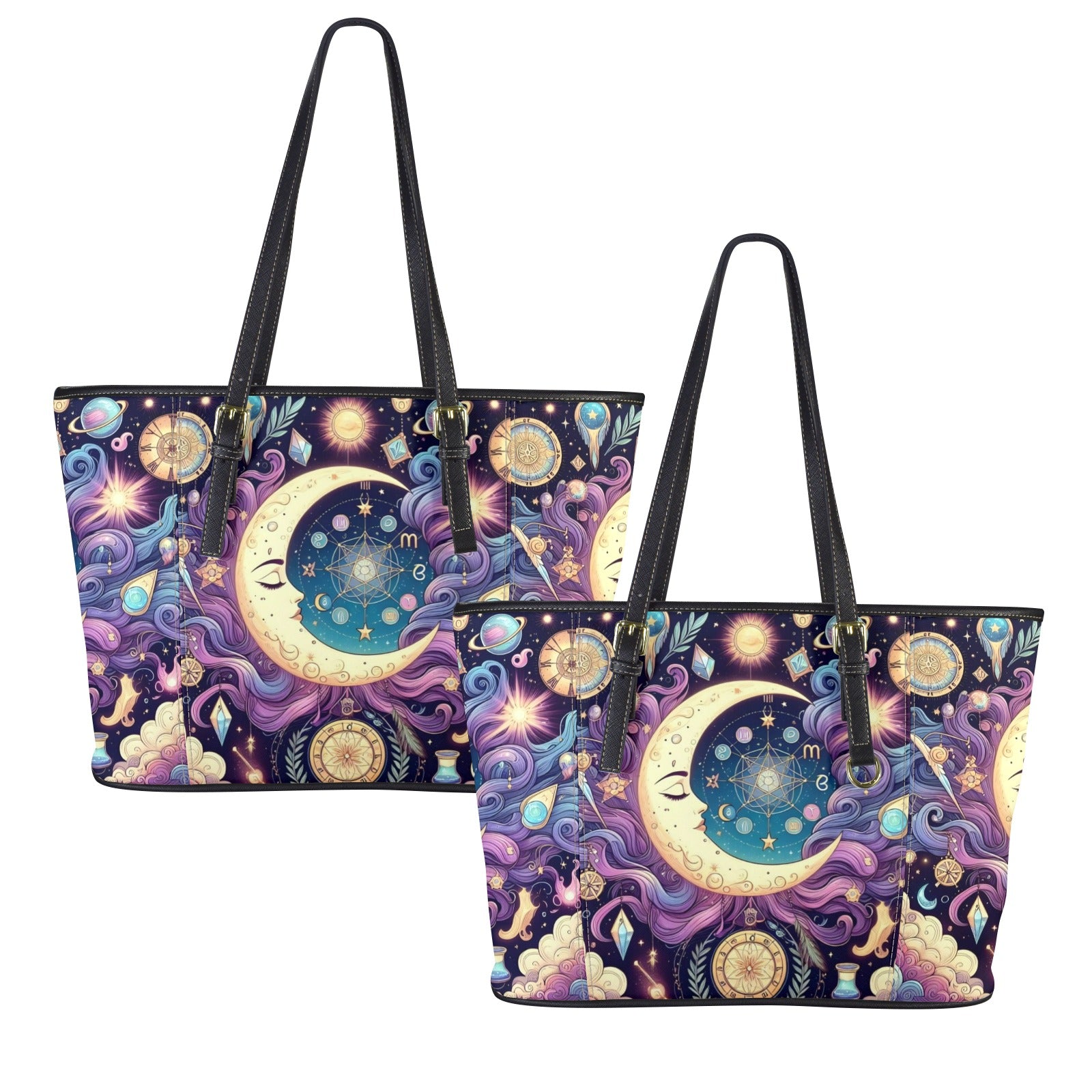 Magical Crescent Moon Tote Bag-MoonChildWorld