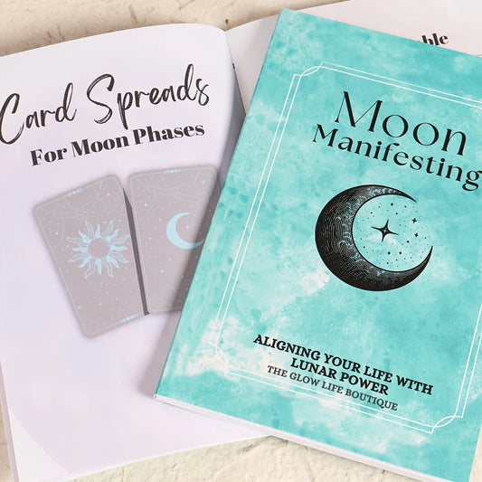 A5 Moon Manifesting Journal - Wicca Notebook Tarot Card Spreads, Full Moon Ritual, Planner Diary-MoonChildWorld