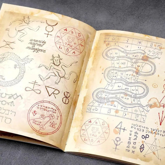 Alchemy Journal Devils Bible Grimoire Astrology Guide Learn About Natal Charts Zodiac Signs and Planets Astrology-MoonChildWorld