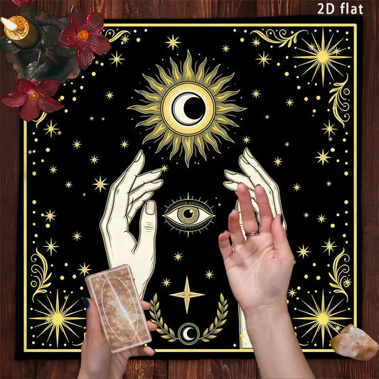 All-Seeing Eye Sun Moon Altar Cloth for Witchcraft-MoonChildWorld