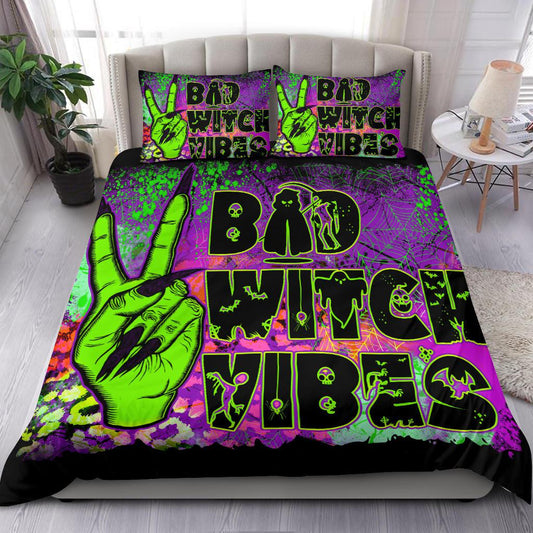 Bad Witch Vibes Halloween Bedding Set