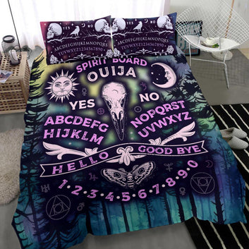 Gothic ouija board witch bedding set