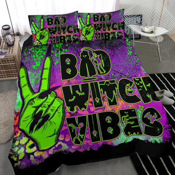 Bad Witch Vibes Halloween Bedding Set