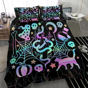 Witchy things gothic bedding set