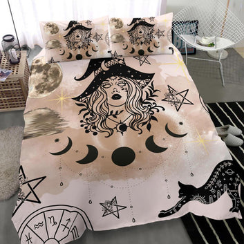 Moon phases Cosmic witch Bedding Set