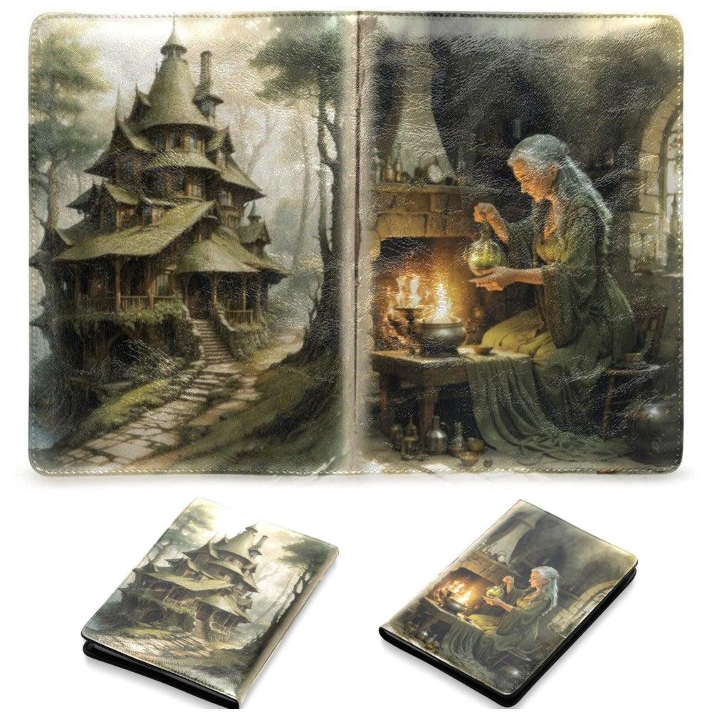 Vintage village witch Leather Notebook A5-MoonChildWorld