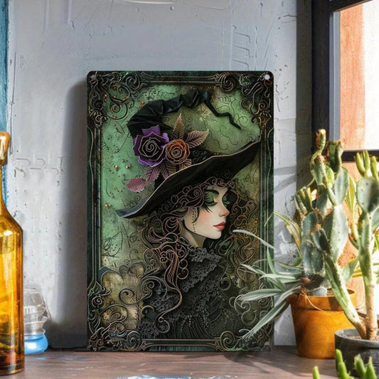 Beautiful Witch Metal Sign Witchy Wall Decor-MoonChildWorld