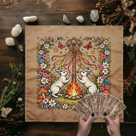 Beltane Altar Cloth Pagan Sabbat Maypole Ritual Table Decor-MoonChildWorld