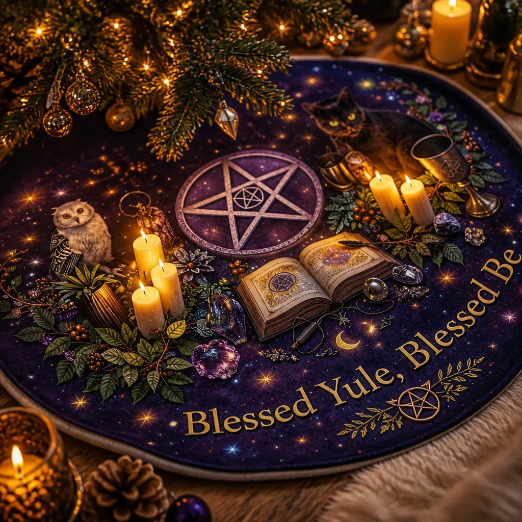 Black Cat Owl Yule Tree Skirt – Pagan Witch Gothic Decor_mockup_3.webp