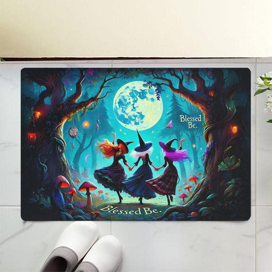Blessed Be Witch Doormat for Halloween-MoonChildWorld