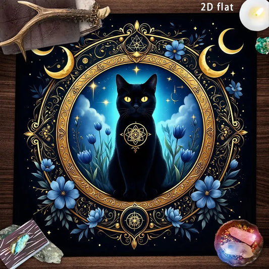 Botanical Moon Phase Celestial Tarot Altar Cloth-MoonChildWorld