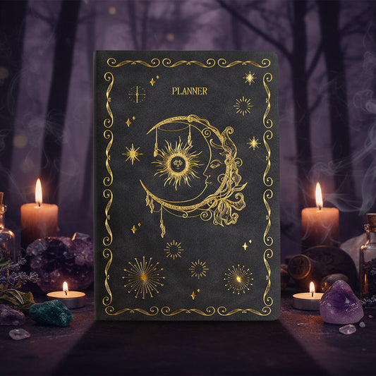 Celestial Sun & Moon Calendars Planner Handwriting Notebook For Wiccan Pagan-MoonChildWorld