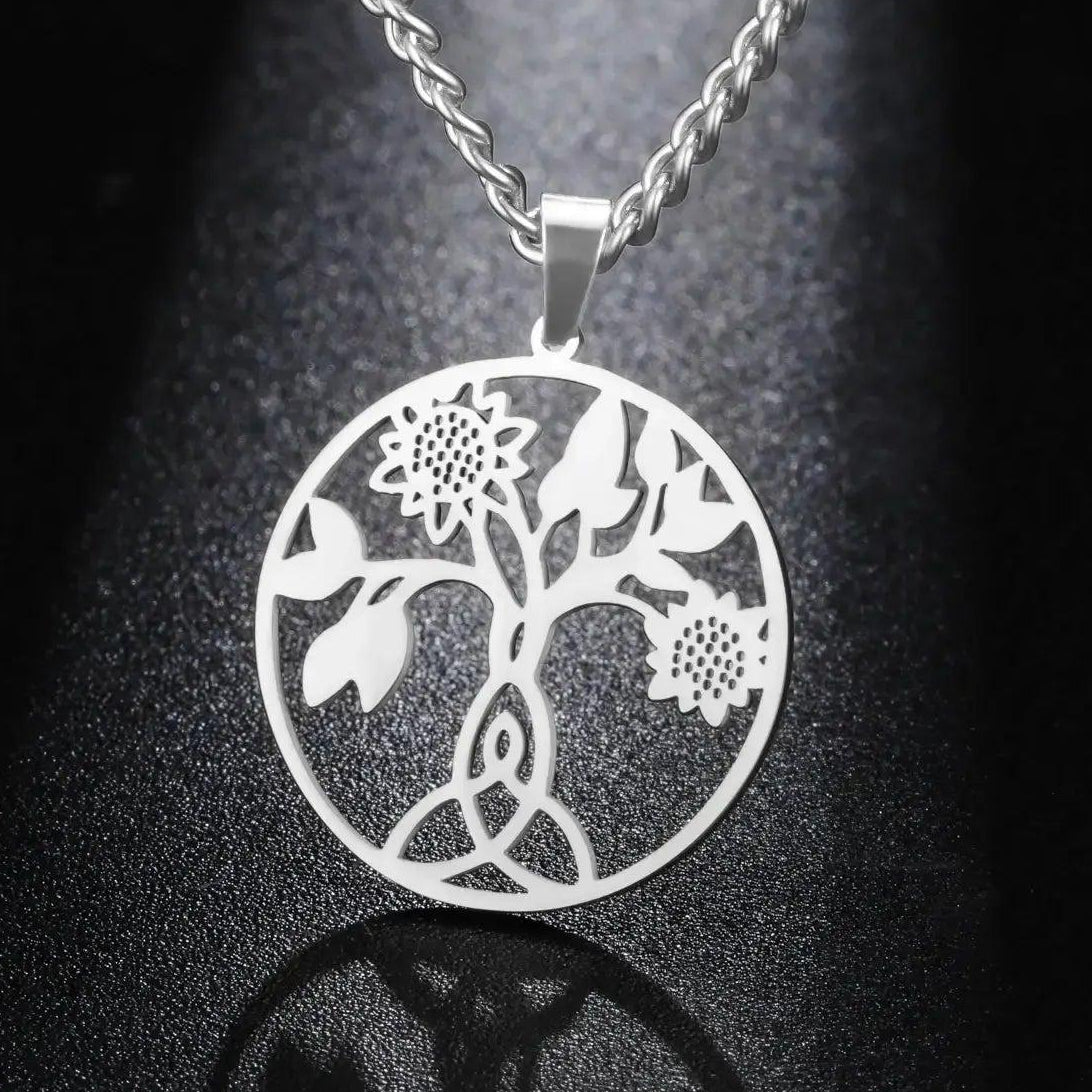 Celtic Knot Tree of Life Necklace Pagan Jewelry-MoonChildWorld