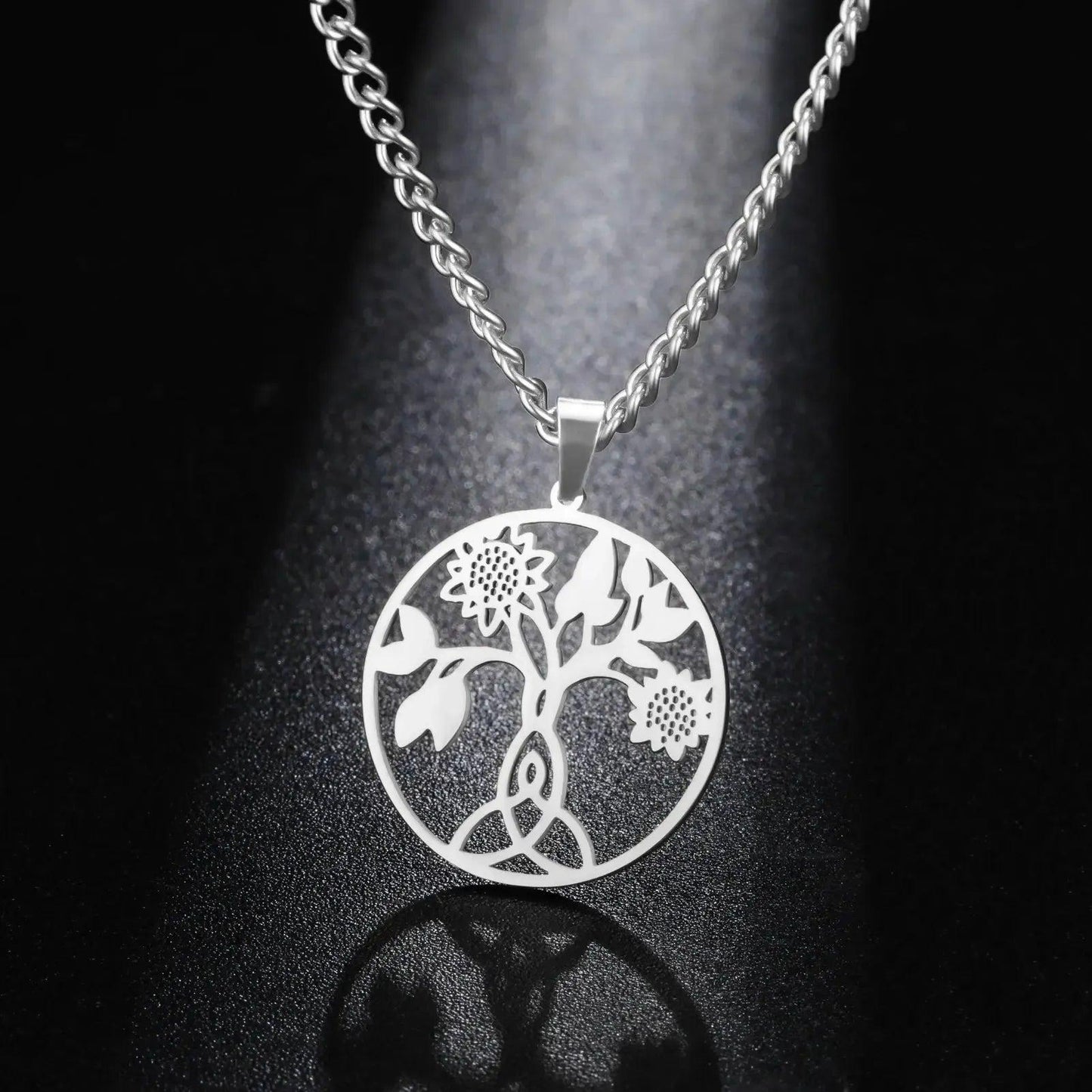 Celtic Knot Tree of Life Necklace Pagan Jewelry-MoonChildWorld