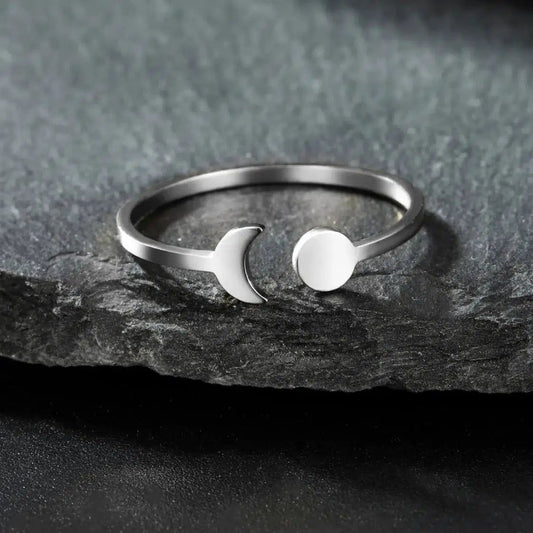 Crescent Moon Ring-MoonChildWorld