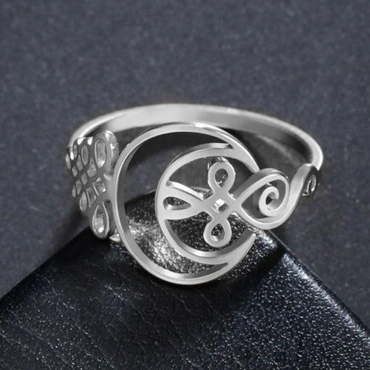 Crescent Moon Ring Spiritual Jewelry-MoonChildWorld