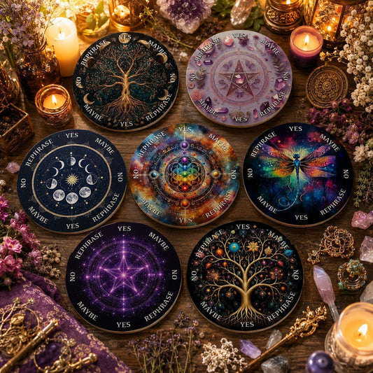 Crystal Star Astrology Pendulum Board for Scrying-MoonChildWorld