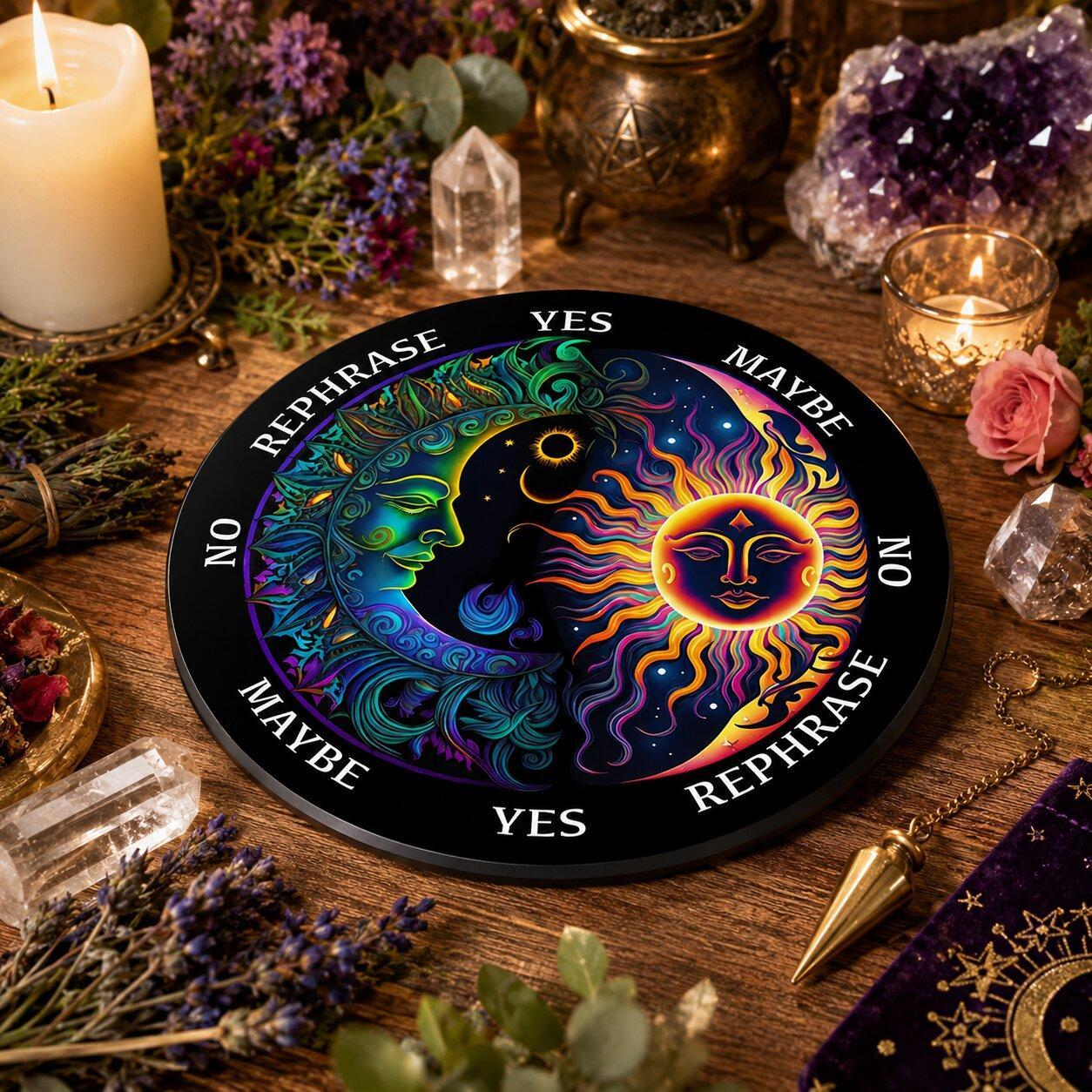 Crystal Star Astrology Pendulum Board for Scrying-MoonChildWorld