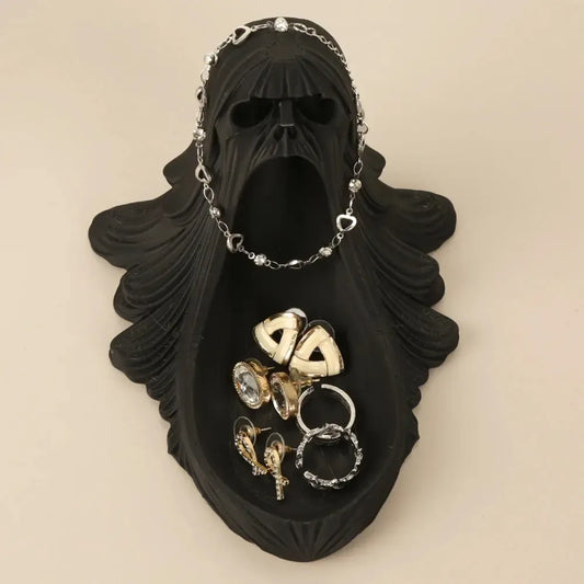 Dark Reaper Face Jewelry Tray - Gothic Jewelry Storage & Decor-MoonChildWorld