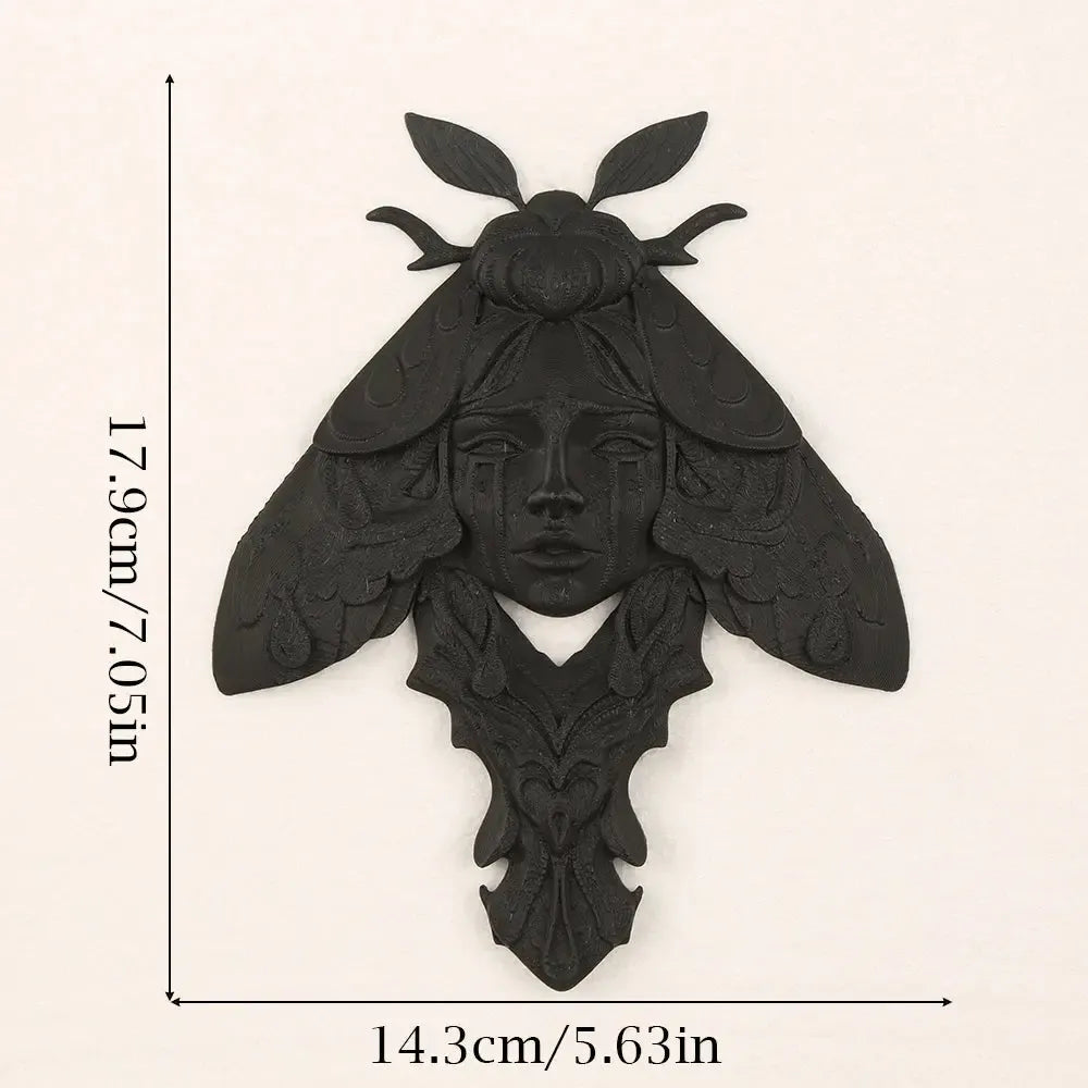 Dark Style Moth Wall Hanging For Gothic Witch Home Halloween Wall Decoration-MoonChildWorld