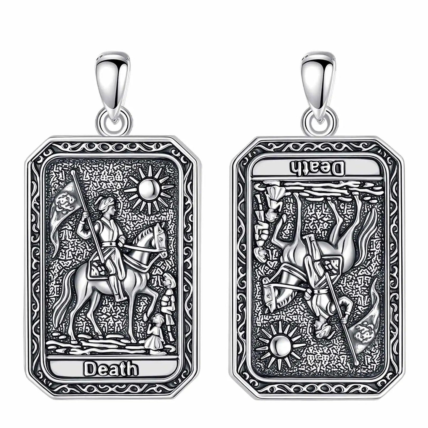 Death Tarot Cards Necklace Major Arcana Divination Pendant Witch Jewelry-MoonChildWorld
