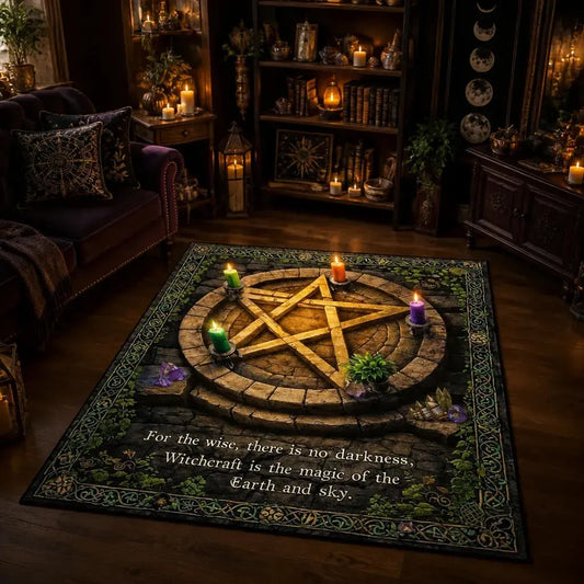Element Pentagram Area Rug โ Pentacle Wicca Pagan Carpet for Occult Decor_mockup_1.webp