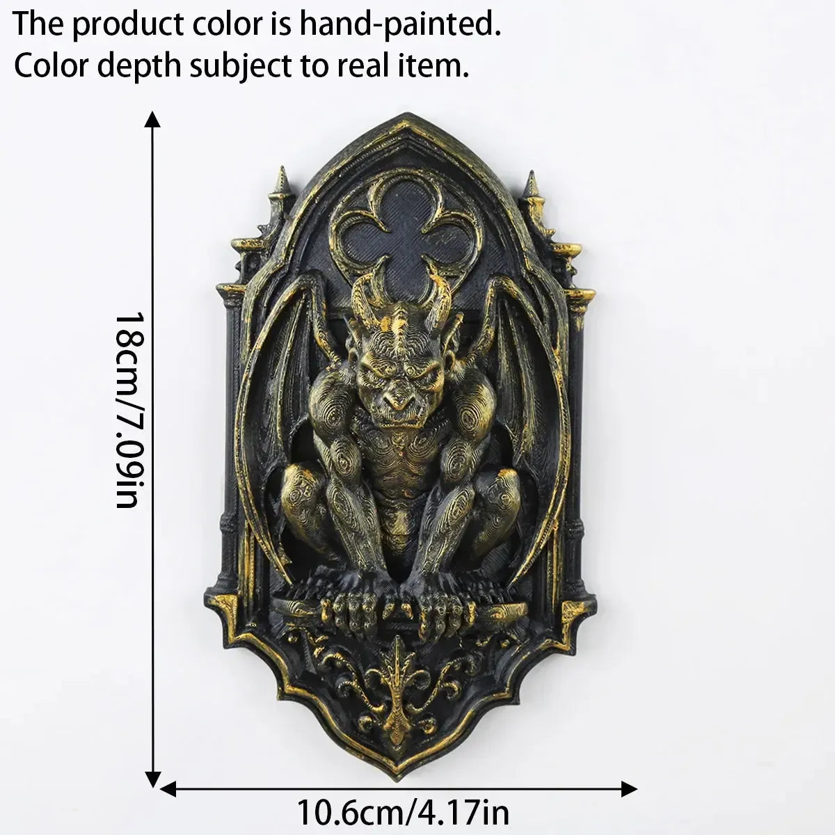 Church grotesque wall art – distressed carved detail