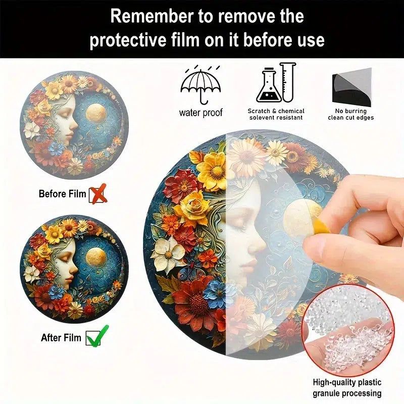 Goddess Moon Suncatcher Magic Moon Acrylic Round Sign-MoonChildWorld