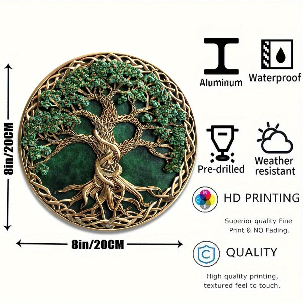 Celtic Tree Of Life Metal Sign Pagan Decor-MoonChildWorld