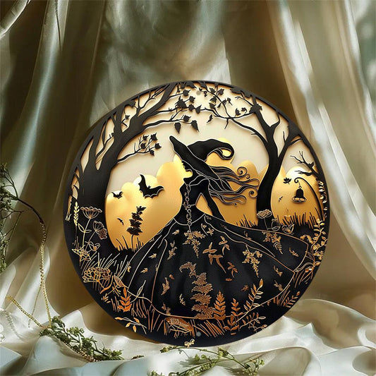 Halloween Witch Metal Sign Gothic Decor-MoonChildWorld