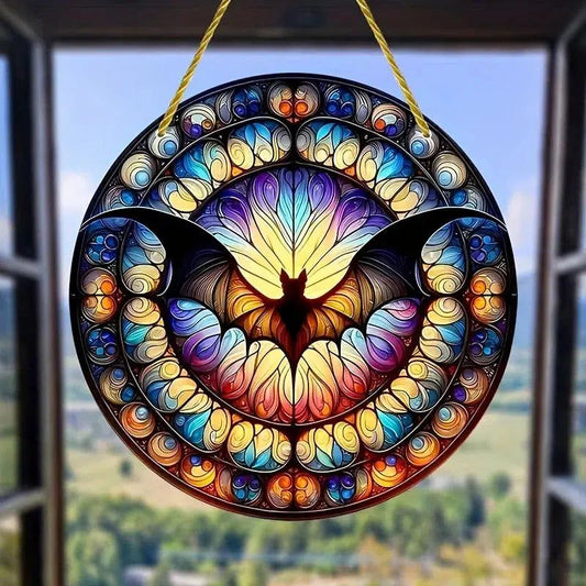 Gothic Bat Suncatcher Halloween Bat Acrylic Sign-MoonChildWorld