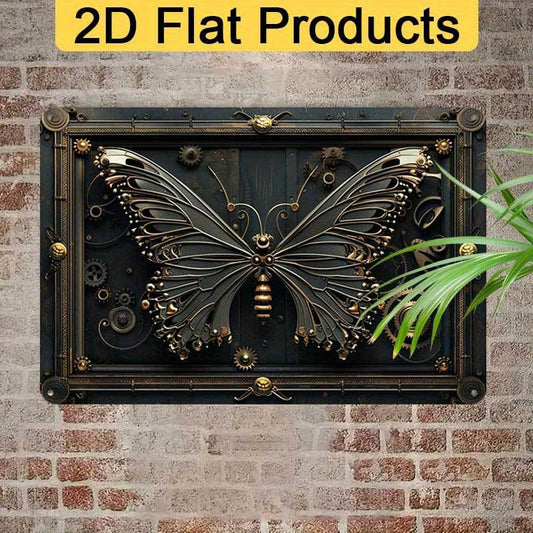 Gothic Butterfly Wall Art Death Moth Metal Sign Witchcraft Wall Decor-MoonChildWorld