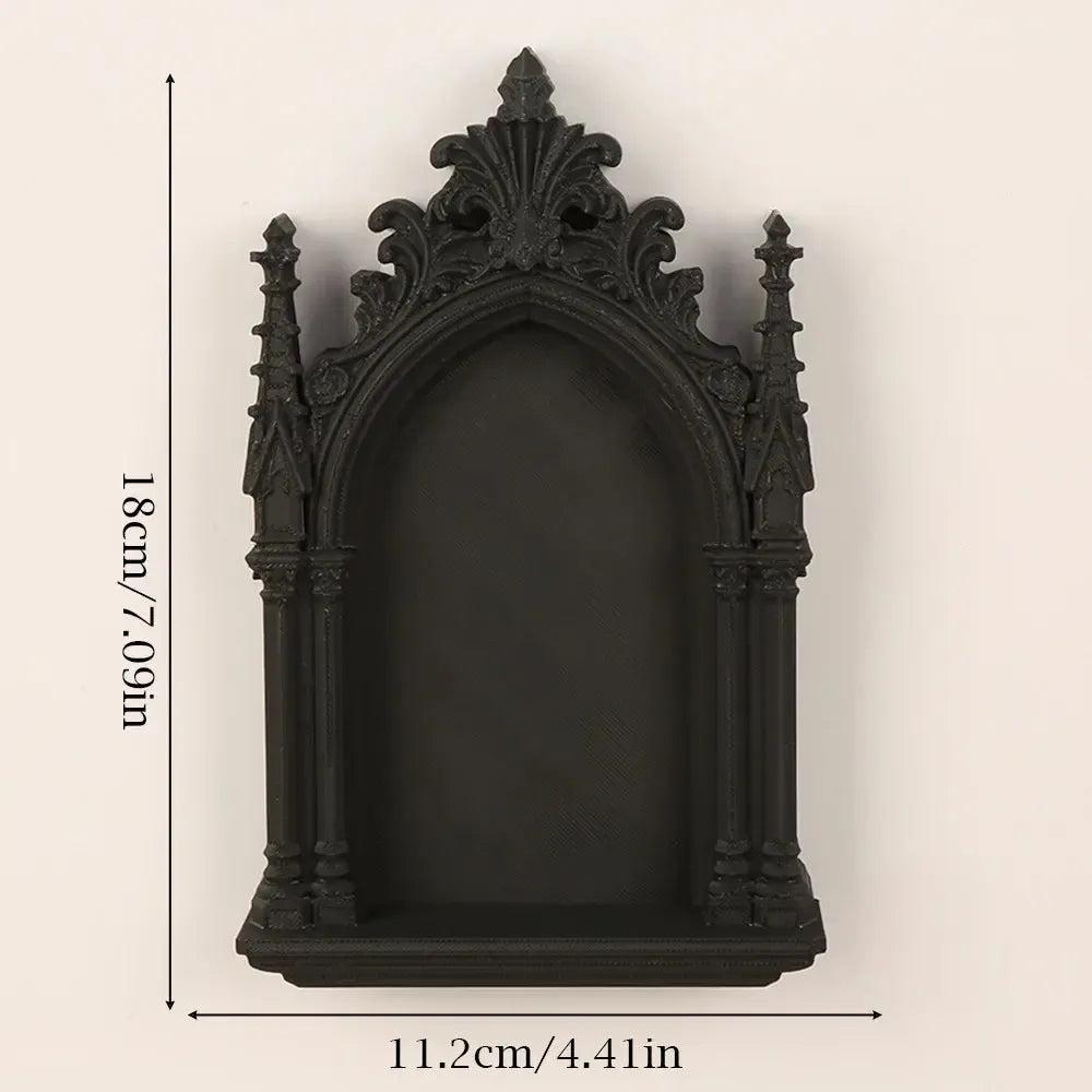 Gothic Dark Style Arch Shaped Niche With Little Angel For Dark Style Home & Witchy Halloween Decoration-MoonChildWorld