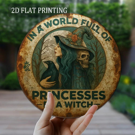Gothic Halloween Be A Witch Metal Sign Witchy Home Decor-MoonChildWorld