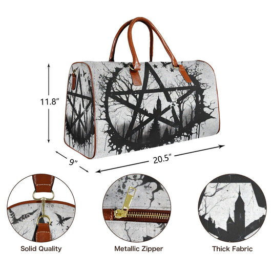Gothic Pentacle Travel Bag-MoonChildWorld