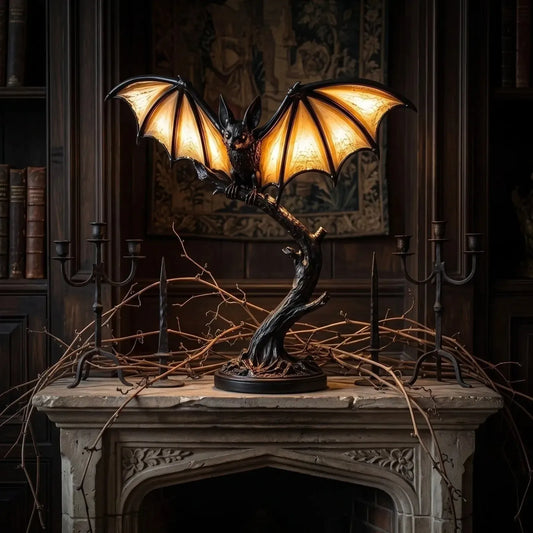 Size reference for the gothic sculpture resin table lamp