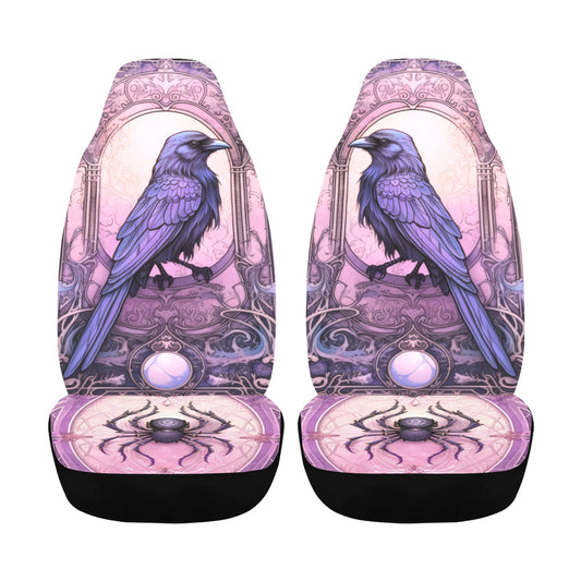 Gothic Spider and Raven Car Seat Covers-MoonChildWorld