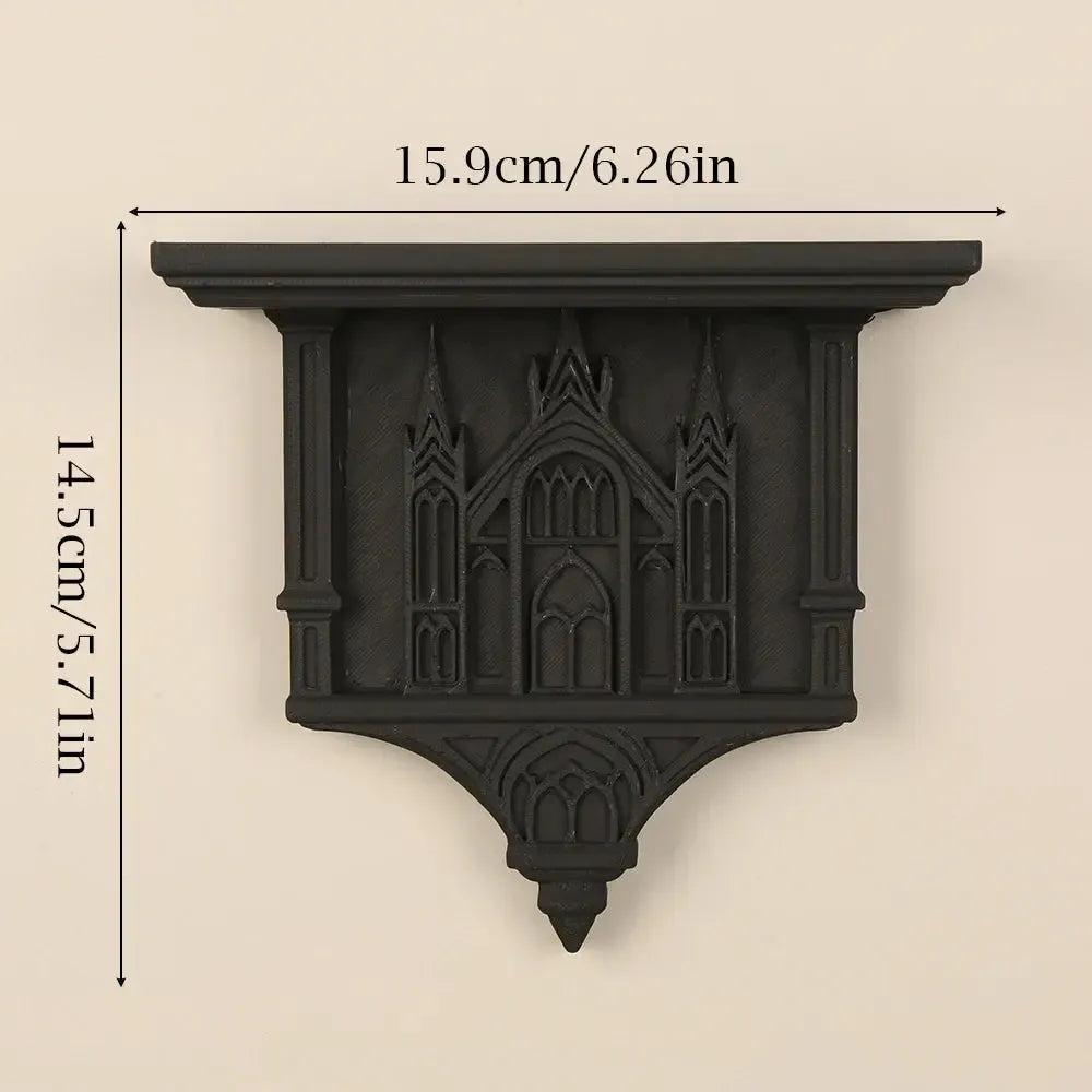 Gothic Style Wall Shelf For Retro-Style Home Wall Storage & Witchy Halloween Decoration-MoonChildWorld