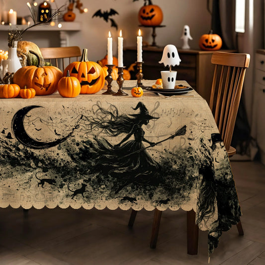 Happy Halloween tablecloth for seasonal party table decor
