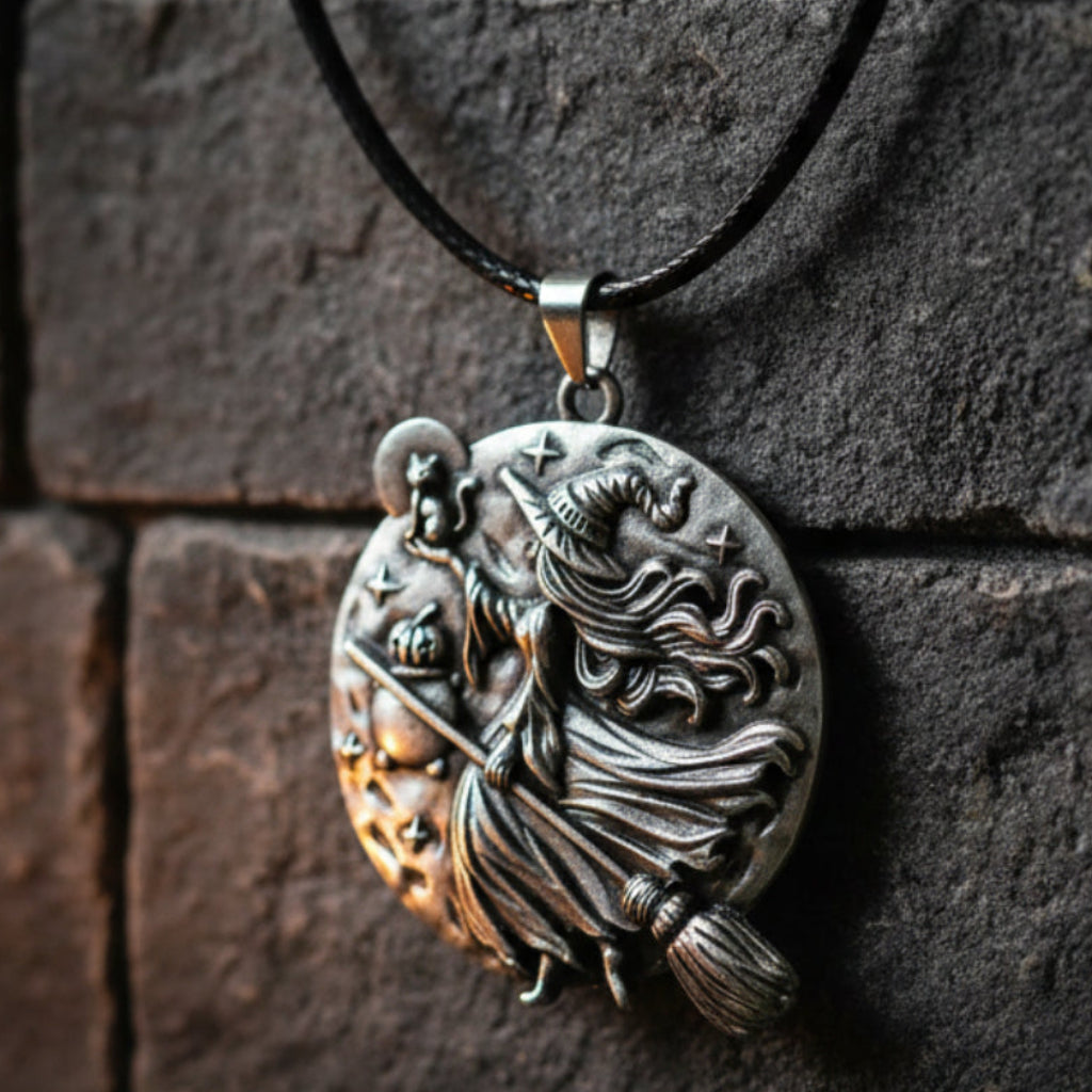 Gothic Witch Necklace Witchcraft Jewelry Wicca Pagan Jewelry-MoonChildWorld